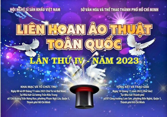 Đông đảo Nghệ sĩ tham gia LIÊN HOAN ẢO THUẬT TOÀN QUỐC 2023 Khai mạc 19g30 tối nay tại Nhà hát Cải lương Trần Hữu Trang, trân trọng kính mời Quý khán giả đến xem, vào cửa tự do:
